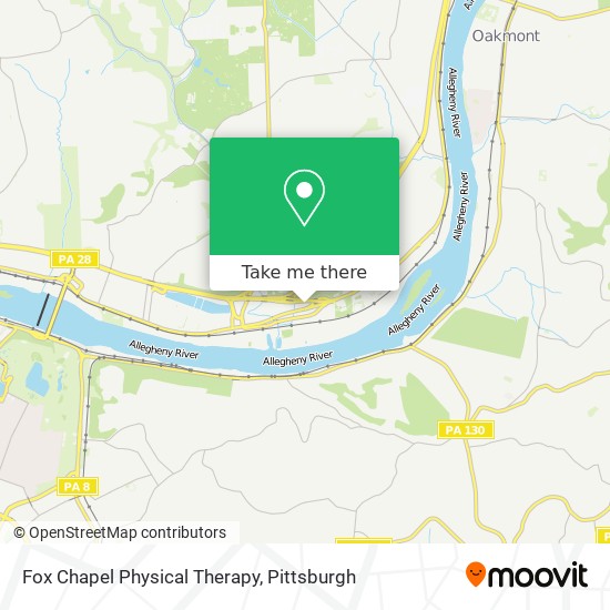 Fox Chapel Physical Therapy map