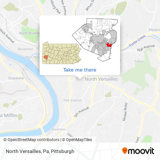 Mapa de North Versailles, Pa