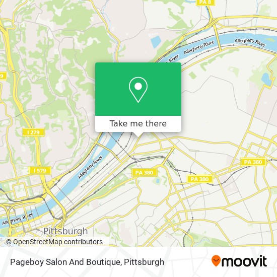 Mapa de Pageboy Salon And Boutique