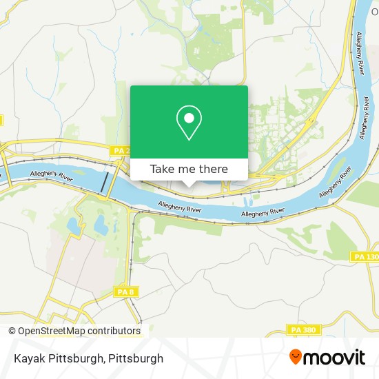 Mapa de Kayak Pittsburgh