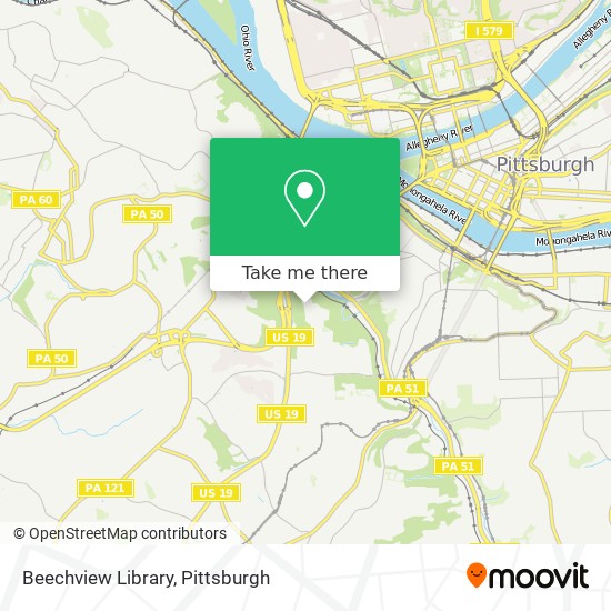 Beechview Library map