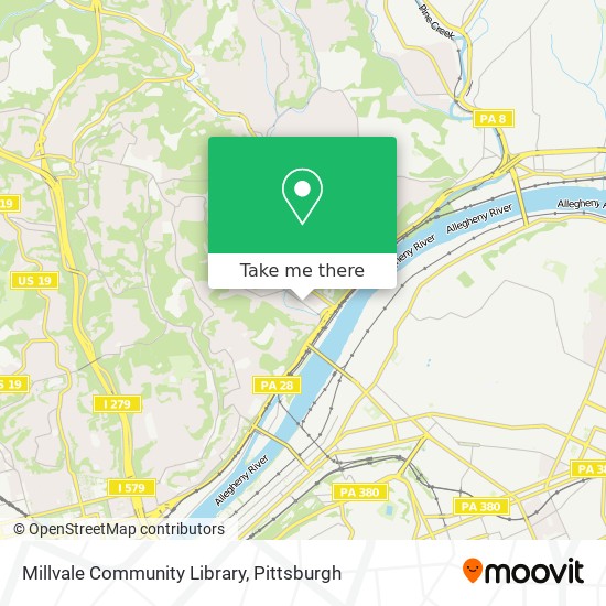 Millvale Community Library map