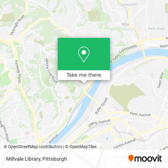 Millvale Library map