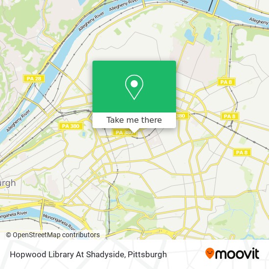 Hopwood Library At Shadyside map