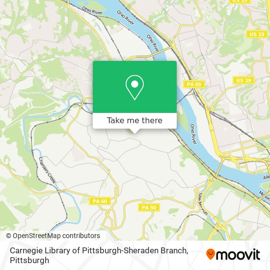 Carnegie Library of Pittsburgh-Sheraden Branch map