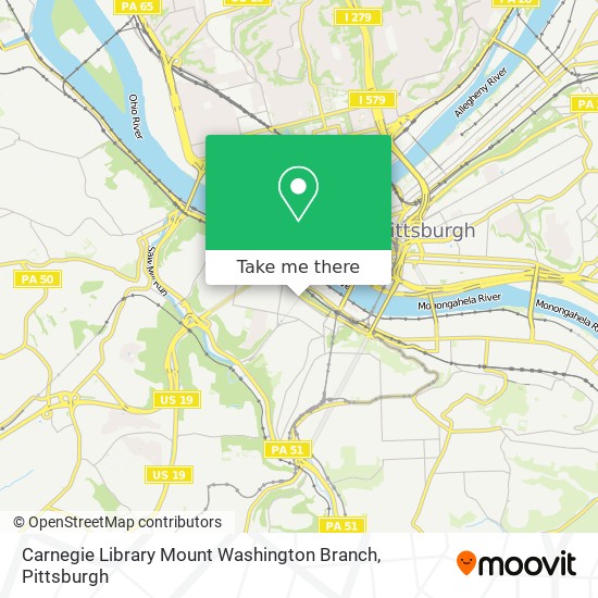 Carnegie Library Mount Washington Branch map