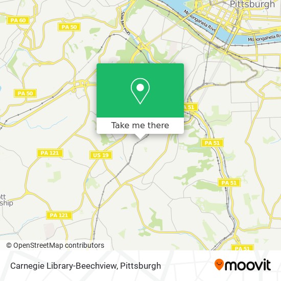 Carnegie Library-Beechview map