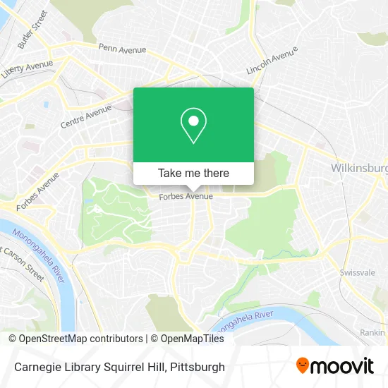 Carnegie Library Squirrel Hill map