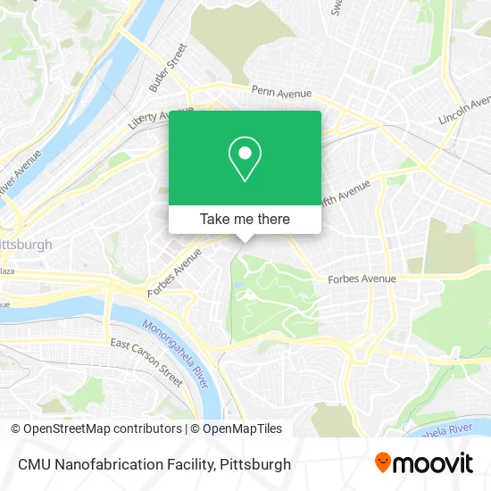 Mapa de CMU Nanofabrication Facility