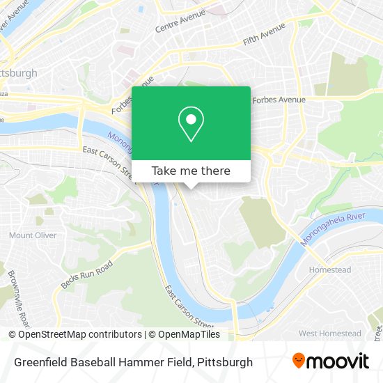 Mapa de Greenfield Baseball Hammer Field