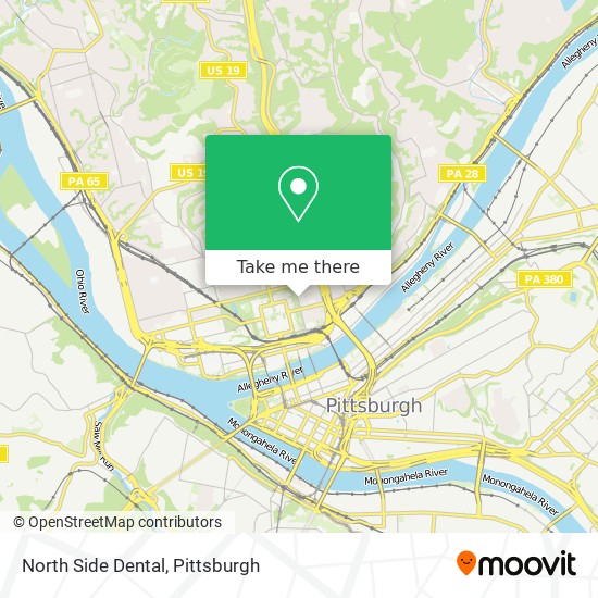 North Side Dental map
