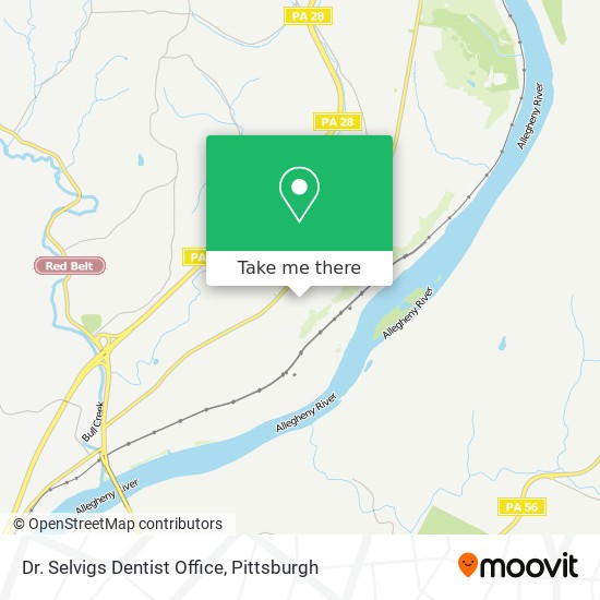Mapa de Dr. Selvigs Dentist Office