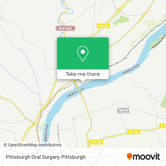 Pittsburgh Oral Surgery map