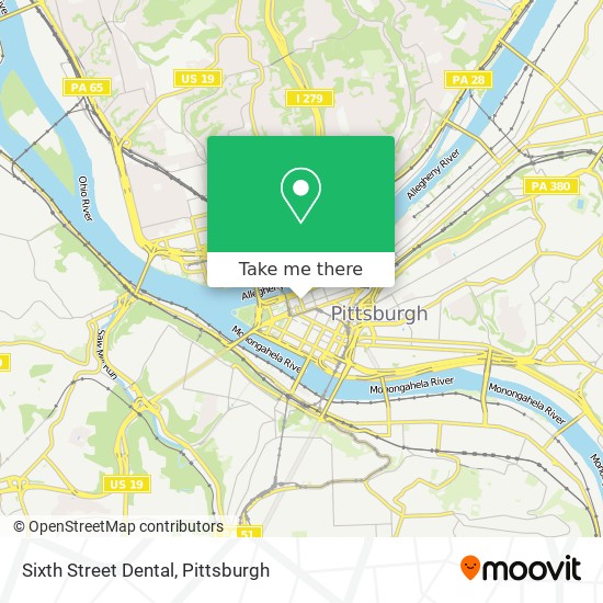 Sixth Street Dental map
