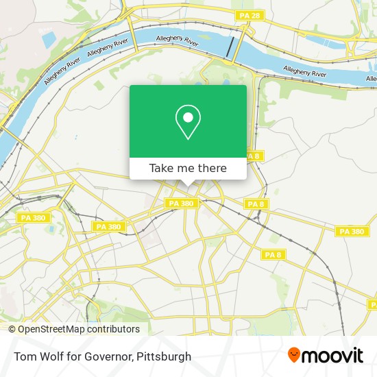 Mapa de Tom Wolf for Governor
