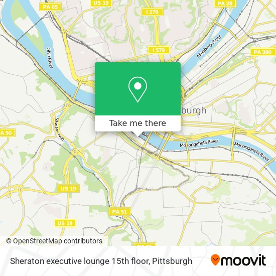 Mapa de Sheraton executive lounge 15th floor