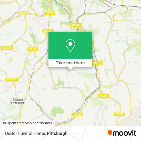 DeBor Funeral Home map