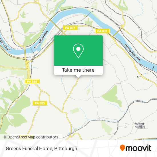 Greens Funeral Home map