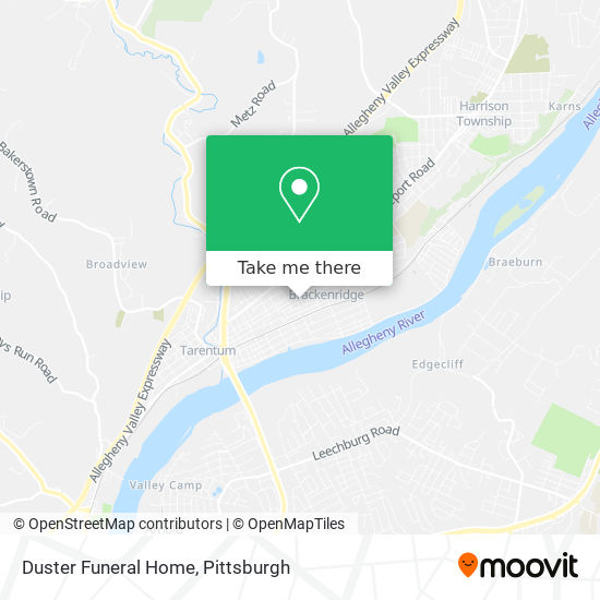 Duster Funeral Home map