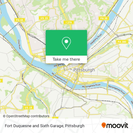 Fort Duquesne and Sixth Garage map