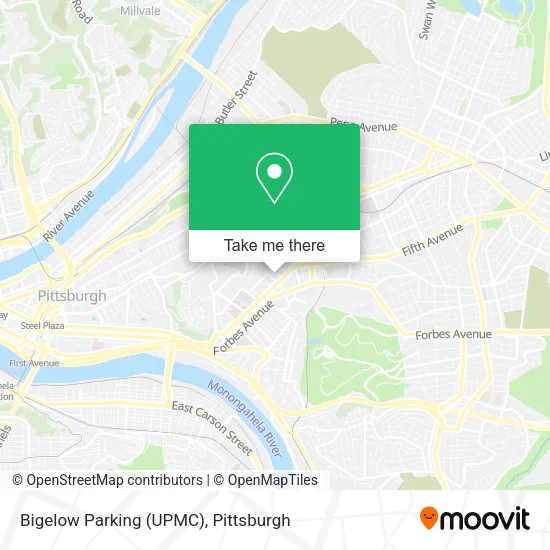 Mapa de Bigelow Parking (UPMC)