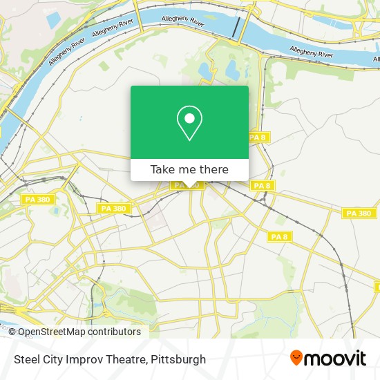 Mapa de Steel City Improv Theatre