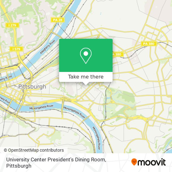 Mapa de University Center President's Dining Room