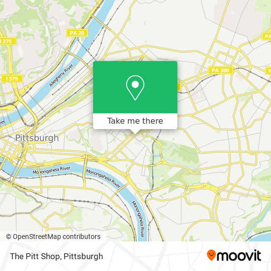 The Pitt Shop map