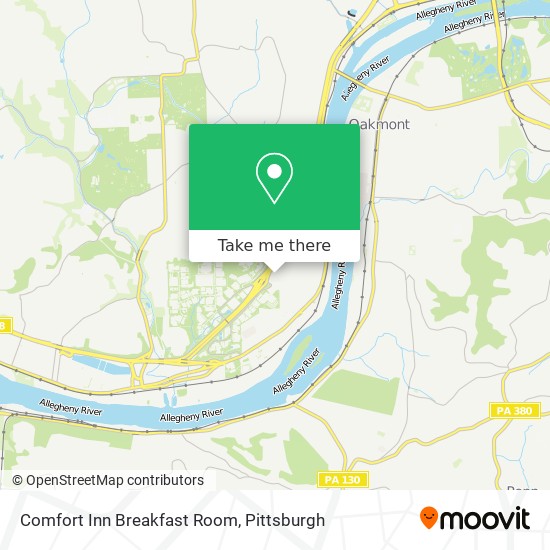 Mapa de Comfort Inn Breakfast Room