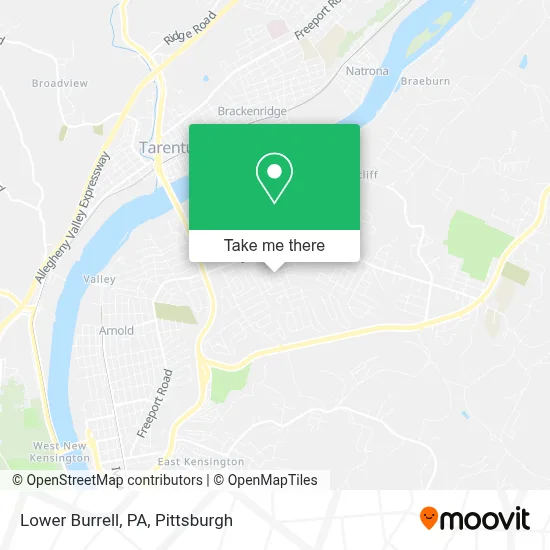 Lower Burrell, PA map