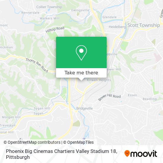 Phoenix Big Cinemas Chartiers Valley Stadium 18 map