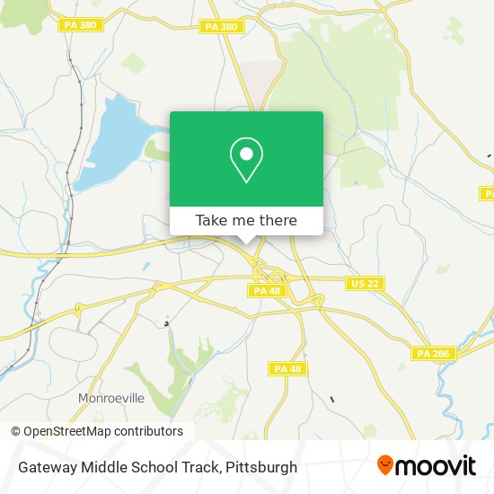 Mapa de Gateway Middle School Track
