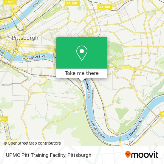 UPMC Pitt Training Facility map