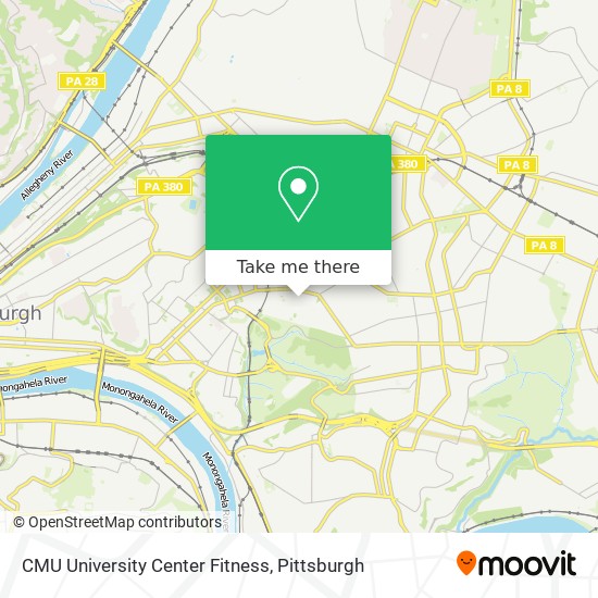 Mapa de CMU University Center Fitness