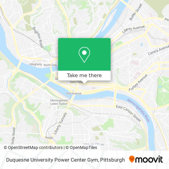 Duquesne University Power Center Gym map