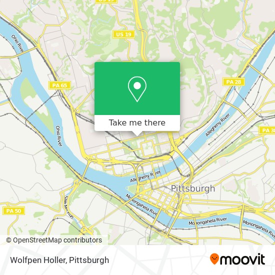 Mapa de Wolfpen Holler