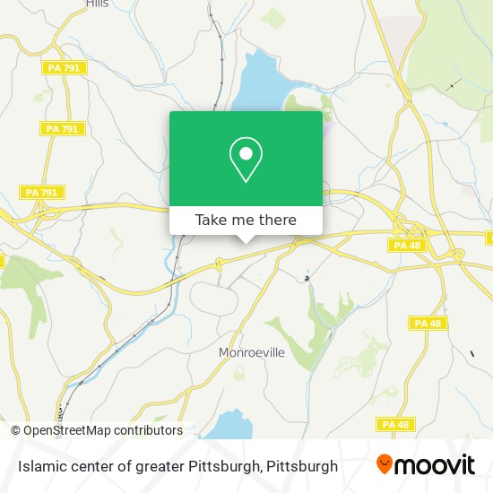 Islamic center of greater Pittsburgh map