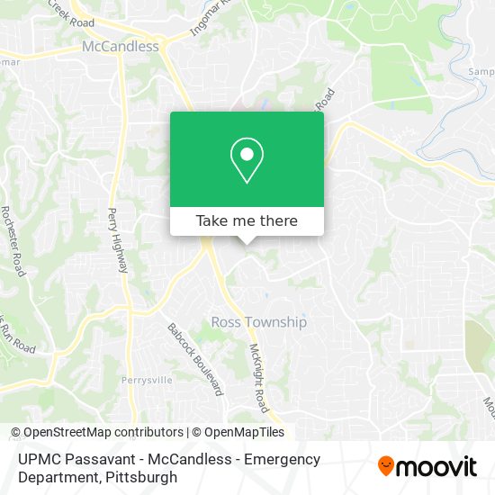 UPMC Passavant - McCandless - Emergency Department map