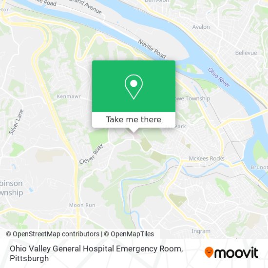 Mapa de Ohio Valley General Hospital Emergency Room