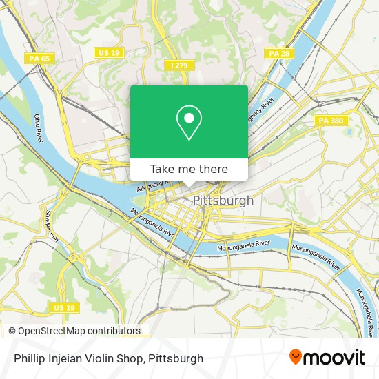 Mapa de Phillip Injeian Violin Shop