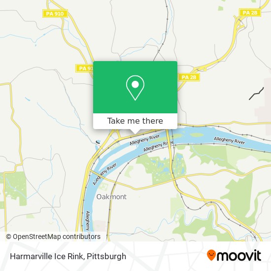 Mapa de Harmarville Ice Rink