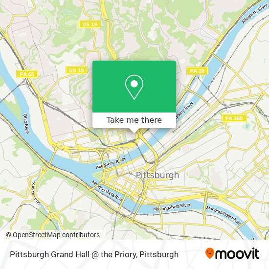 Pittsburgh Grand Hall @ the Priory map