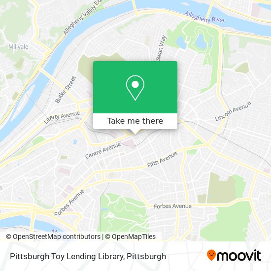 Mapa de Pittsburgh Toy Lending Library