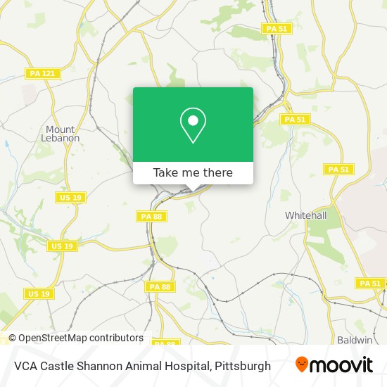 VCA Castle Shannon Animal Hospital map