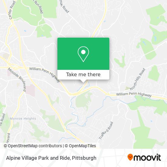 Alpine Village Park and Ride map