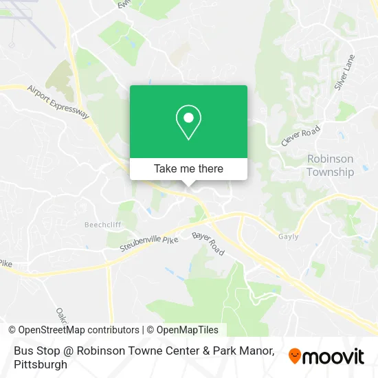 Bus Stop @ Robinson Towne Center & Park Manor map