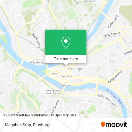 Megabus Stop map