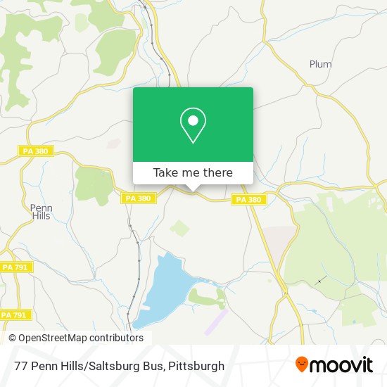 Mapa de 77 Penn Hills/Saltsburg Bus