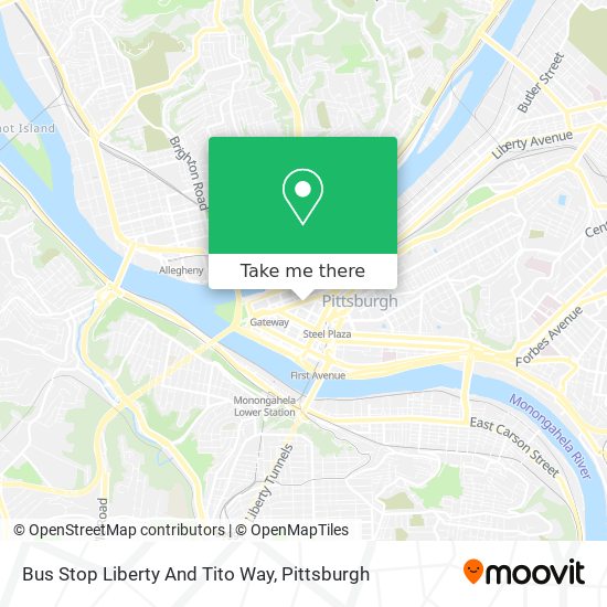 Bus Stop Liberty And Tito Way map