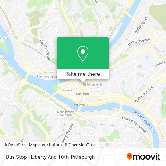 Mapa de Bus Stop - Liberty And 10th